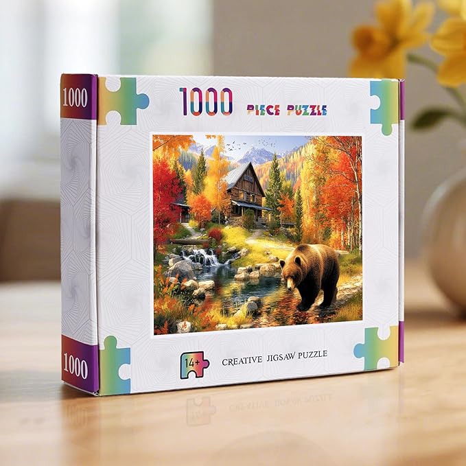 Bear Mountain Nature Puzzles for Adults 1000 Pieces, Impossible Hard Difficult Challenging Jigsaw Puzzle 1000 Pieces, Christmas Birthday Gifts Home Decor for Adults/Friends/Family