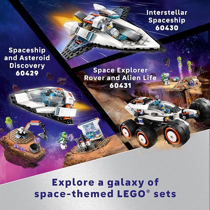 LEGO City Interstellar Spaceship Toy for Kids, Creative Play Space Building Set with Spacecraft Model, Drone, and Astronaut Figure, Building Toy for Boys, Girls and Kids Ages 6 and Up, 60430