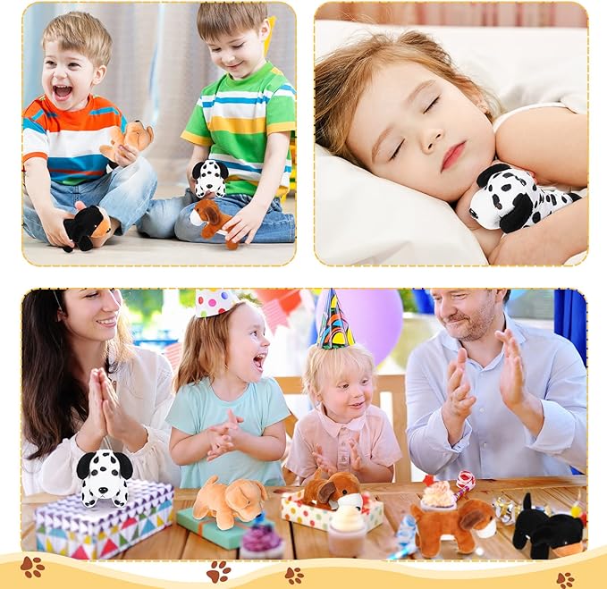 Sosation 20 Pcs Mini Stuffed Animal Dog Bulk Adopt a Puppy Favors Soft Puppy Gift Party for Kids Graduation Birthday Party Charity Donation Classroom Goodie Stuffer (Lively Style,Vivid Color)