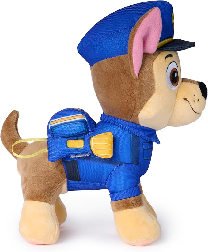Paw Patrol: Search and Rescue Chase, Plush Toy with Flashlight Accessory, Preschool Toys, Kids Toys for Boys & Girls, Ages 3 and Up, 10”
