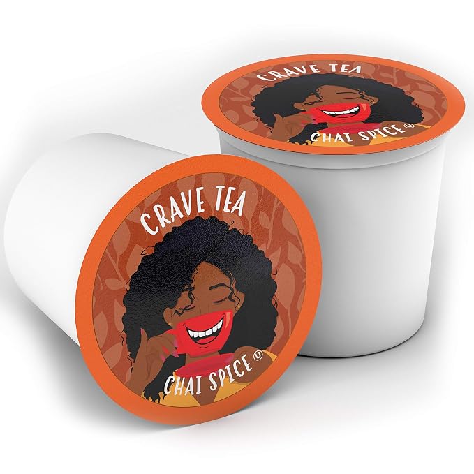 Crave Beverages Tea Pods, Chai Spice for Keurig K Cup Brewers, 100 Count