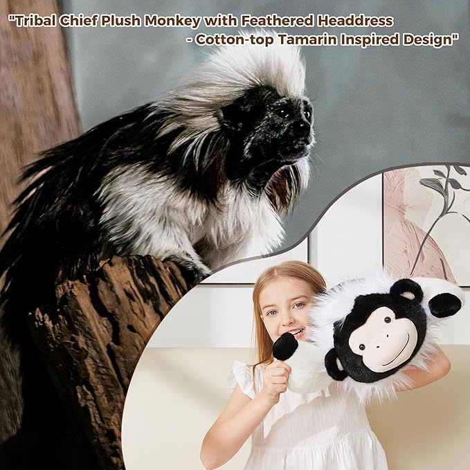 Weighted Stuffed Animals Monkey - 21.3" Cute Toy Pillow Plushie Gifts for Kids Boys Girls & Adults, 3 lbs Ultra-Soft Washable Plush Pillowfort