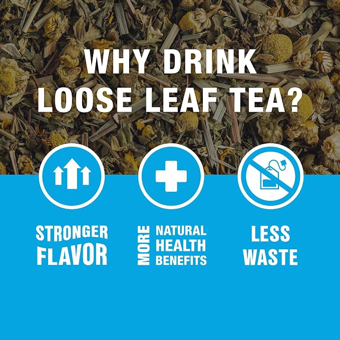 Tiesta Tea - Chamomile Mint, Loose Leaf, Chamomile Mint Herbal Blend, Premium Blend, Caffeine-Free Herbal Tea, Makes Hot or Iced & Brews Up to 50 Cups, 2oz Refillable Tin Can