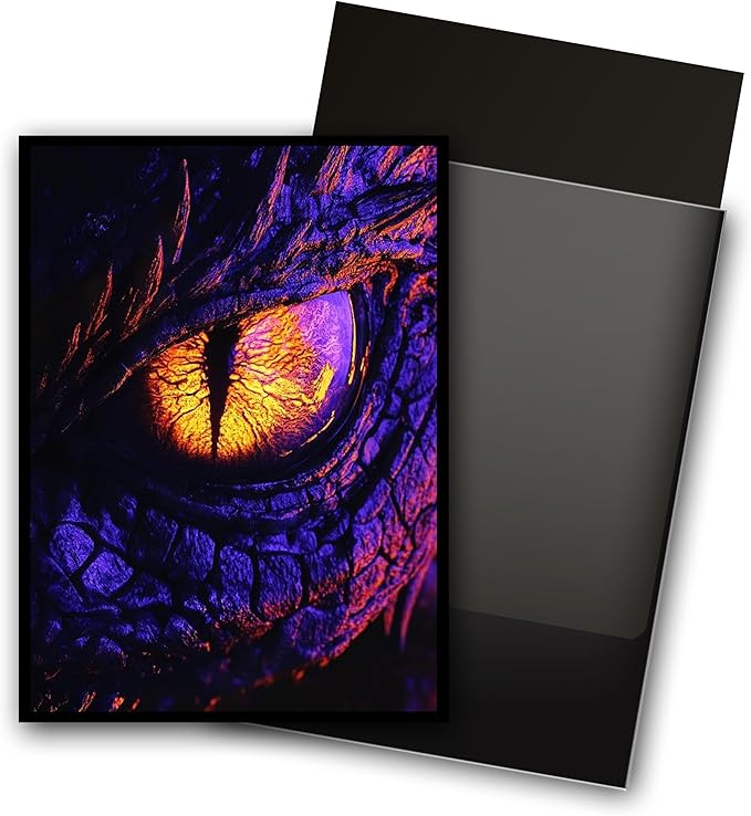 MTG Card Sleeves, Ultra Clear Front & Matte Finish Back, 100 Count Standard Size Matte Art Sleeve for Magic The Gathering (Dragon's Eye)