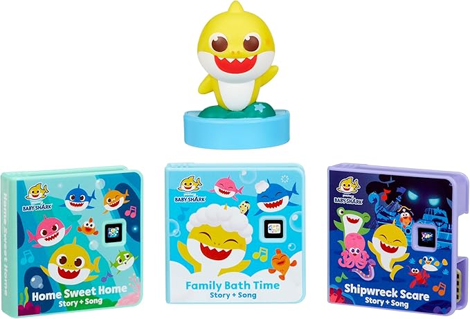 Little Tikes Story Dream Machine Baby Shark Family Collection, Storytime, Books, Audio Play Character, Gift and Toy for Toddlers and Kids Girls Boys Ages 3+ Years