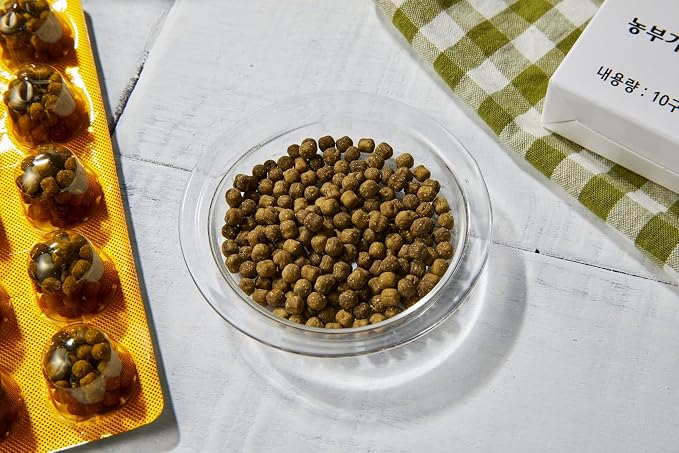 Korean Food Duruwel Bitter Melon Pellets Plant-Based 25g x 10 Individual Pk | Farm-grown Korean bitter melon pellets in 10 individual packs, a convenient traditional plant-based food for daily enjoyment.
