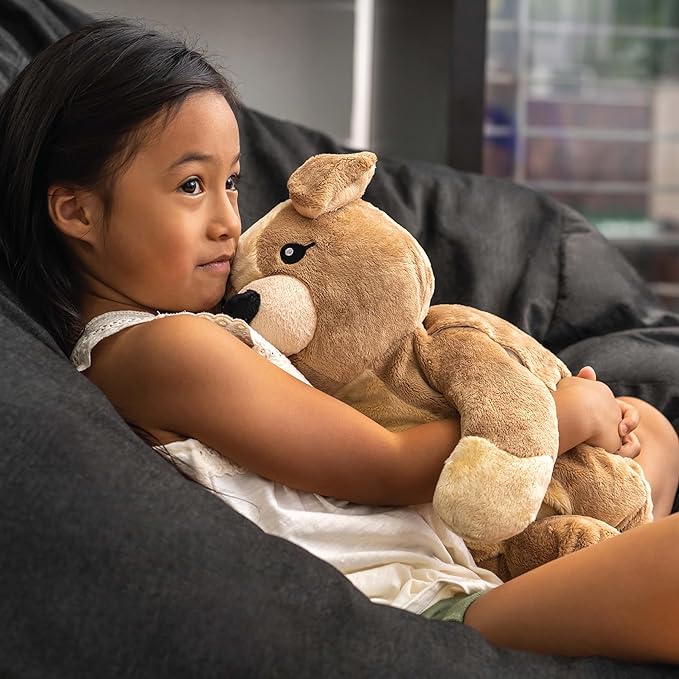 Charlie The Puppy 20 Inch 4.5 lb Heavy Cute Sensory Weighted Comfort Plush | Large Unscented Washable Self Care Calming Stuffed Animal for Kids, Teens and Adults