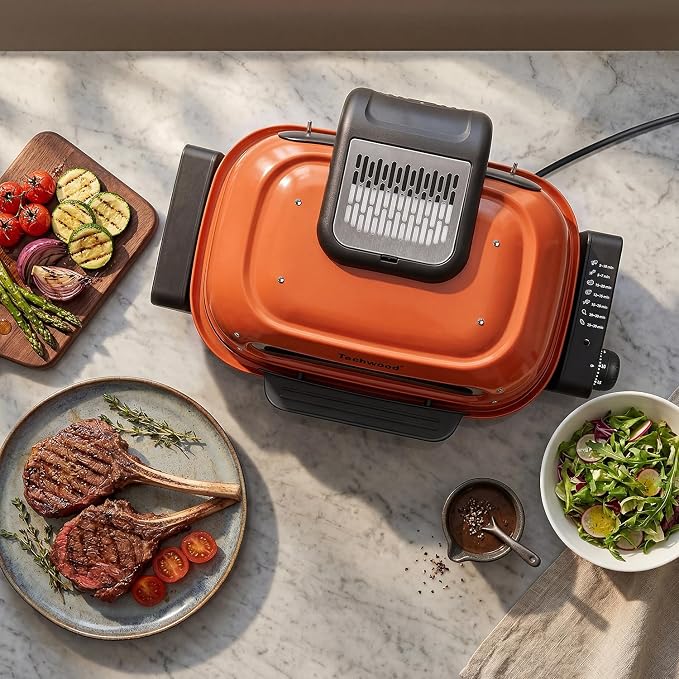 Electric Roaster Oven, Techwood 1300W Fish Roaster Korean BBQ 3-in-1 Electric Indoor Grill with Timer Control Knob, Double Sided Heating, Roast, Toast, Grill & More for Parties & Everyday Meals