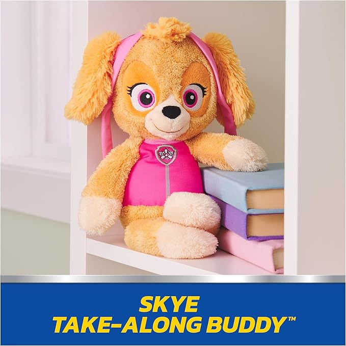 GUND PAW Patrol Official Skye Take Along Buddy Plush Toy, Premium Stuffed Animal for Ages 1 & Up, Pink/Brown, 13”