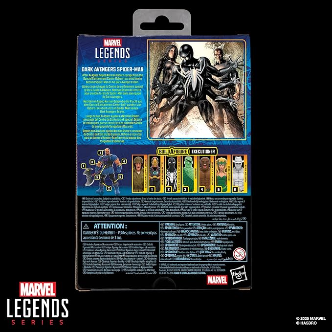 Marvel Legends Series Dark Avengers Spider-Man, Avengers Comics Collectible 6-Inch Scale Action