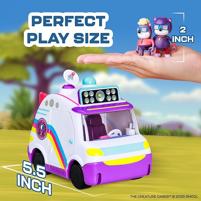 P.M.I. The Creature Cases Mice Squad Van – Secret Agent Vehicle with Rolling Wheels, Undercover Styling, and CLADE Mouse Team Transport Toy by PMI Kids World