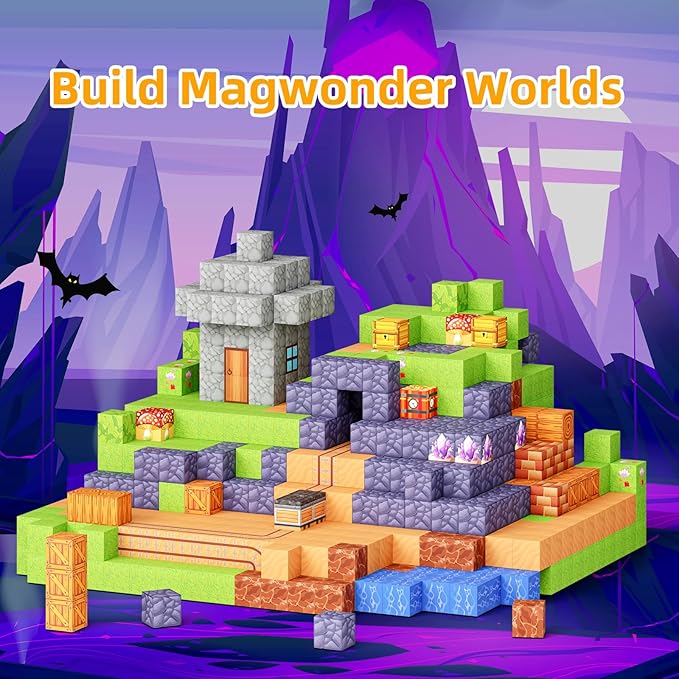 150PCS Magnetic Blocks, Build 3D Magnetic Building Blocks for Kids Ages 4-8, Magnet Blocks STEM Sensory Educational Christmas Birthday Gifts for Boys & Girls Ages 3+ Construction Toys