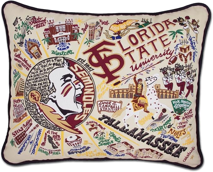 Catstudio Florida State University Collegiate Embroidered Decorative Throw Pillow