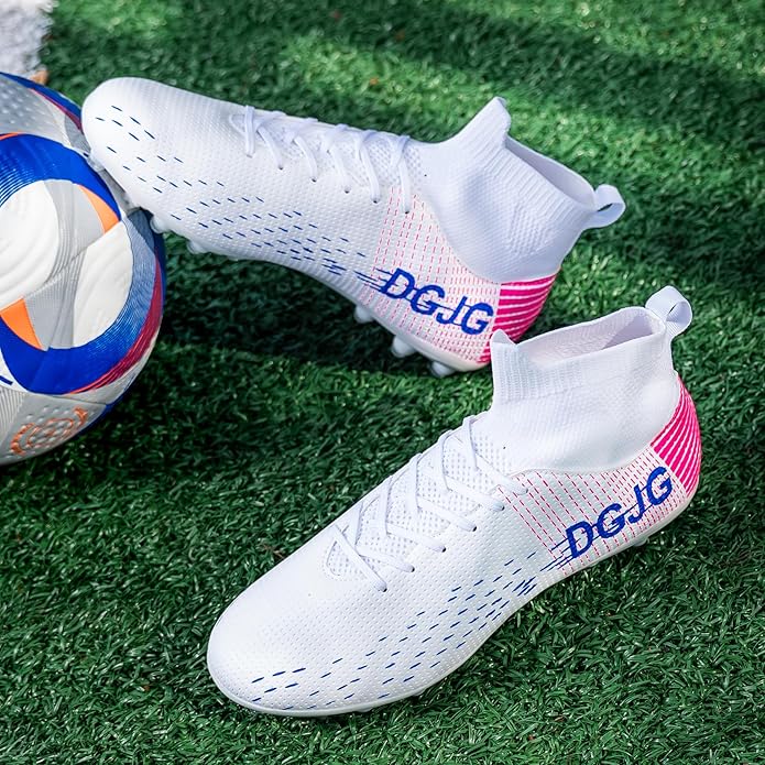 Boys Girls Soccer Cleats High-top Training Soccer Shoes