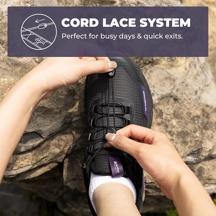 NORTIV 8 Women's Lightweight Hiking Shoes Quick Lace | Outdoor Fashion Sneakers For Hiking Walking Travel And Daily Wear With Quick Lace Design Lightweight Comfort Gladiator