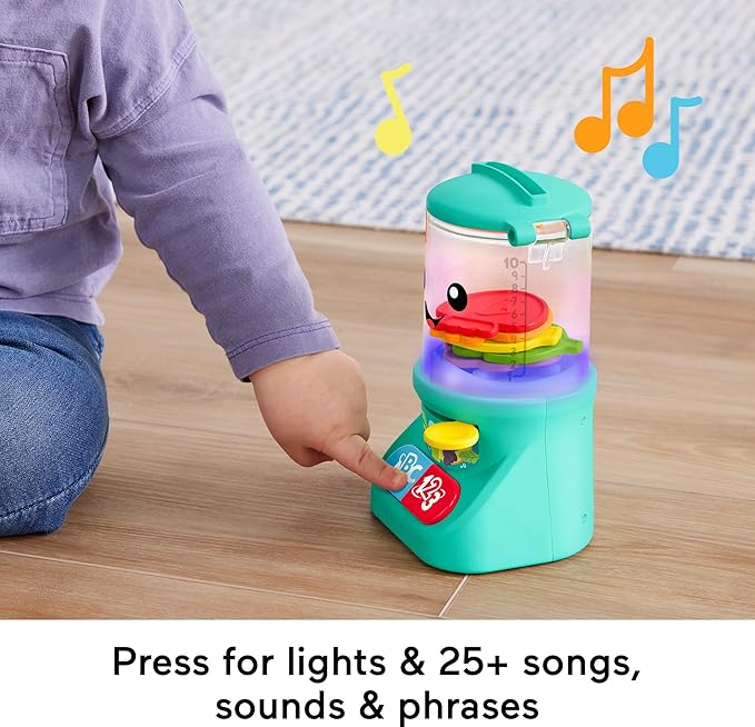 Fisher-Price Baby & Toddler Toy Laugh & Learn Counting & Colors Smoothie Maker Pretend Blender with Music & Lights for Infants Ages 9+ Months