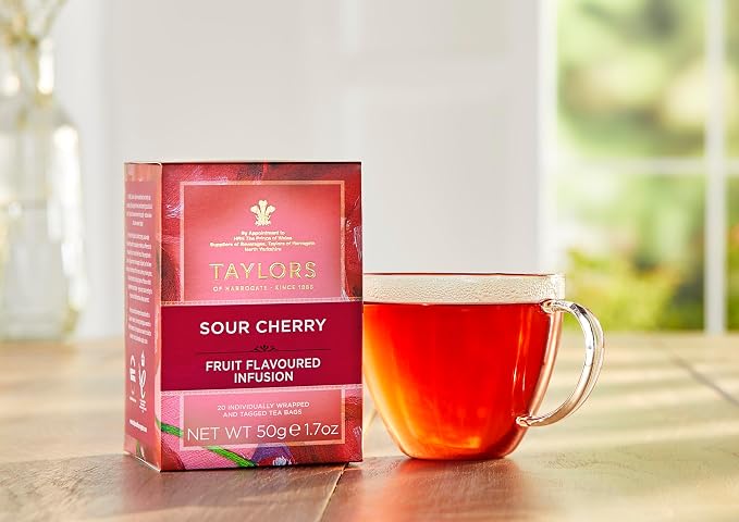 Taylors of Harrogate Sour Cherry Infusion, 20 Teabags (Pack of 2)