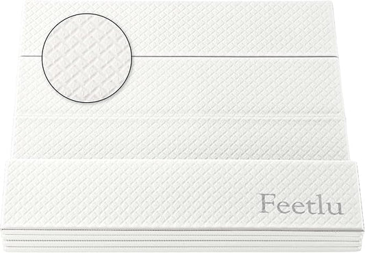 Foldable Yoga Exercise Mat, 6mm/8mm/10mm/12mm Thickness, 72 x 24 Inch - Lightweight, Anti-Slip, and Easy to Store for Yoga, Pilates, Home Workouts, and Floor Exercises