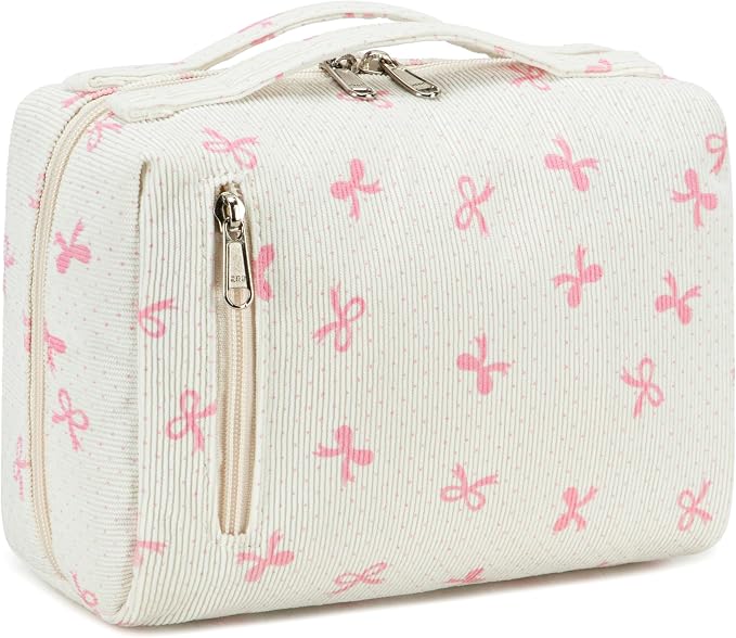 Bluboon Makeup Bag Zipper Pouch Travel Portable Cosmetic Bag Organizer for Women and Girls