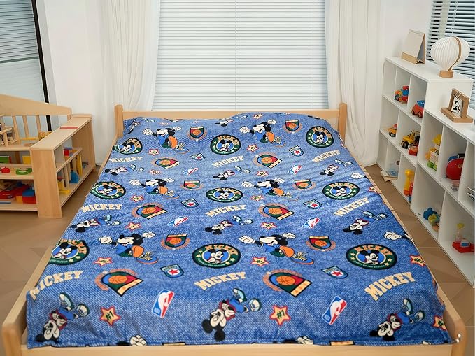 Northwest Disney Mickey Mouse Plush Throw Blanket, Oversized 62" x 90" Silk Touch Soft Fleece Blanket for Kids & Adults, Officially Licensed
