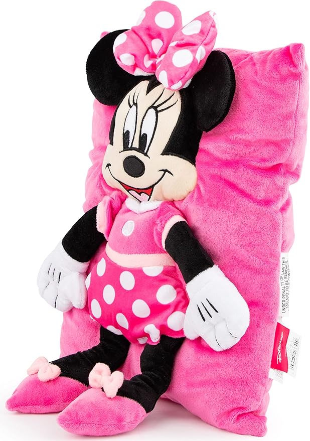 Jay Franco Disney Minnie Mouse 3D Snuggle Pillow – Super Soft Plush Stuffed Animal, 15 x 11 Inches – Kids Bedroom Decor and Gift for Girls – Official Licensed