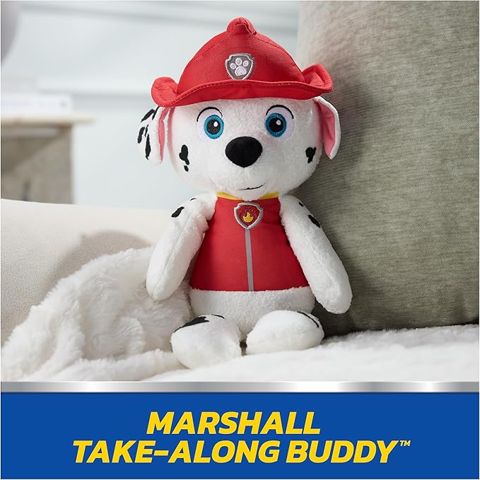 GUND PAW Patrol Official Marshall Take Along Buddy Plush Toy, Premium Stuffed Animal for Ages 1 & Up, Red/White, 13”
