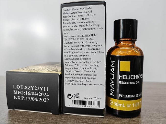 MAYJAM Helichrysum Essential Oil 30ML - 1.01FL.OZ Pure Helichrysum Oil for Soap Candle Making - Essential Oils for Diffusers for Home