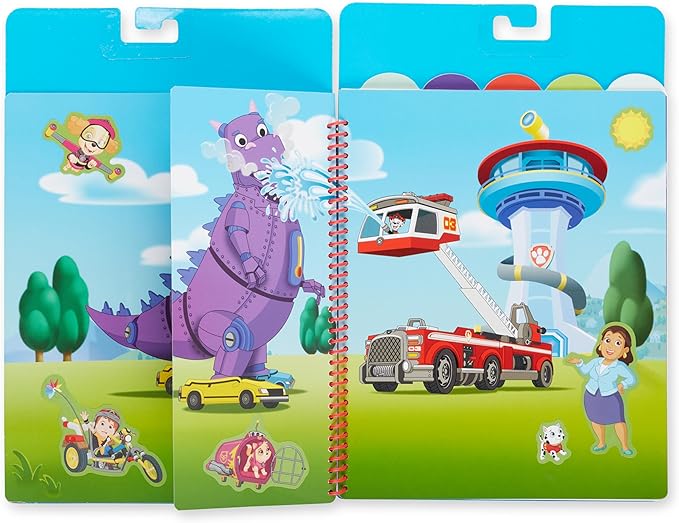 Melissa & Doug PAW Patrol Restickable Stickers Flip-Flap Pad 3-Pack – Classic Missions, Adventure Bay, Ultimate Rescue