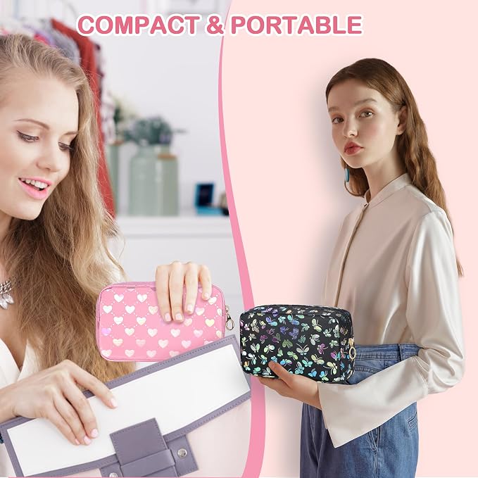 Likesing Tampon Holder for Purse, PU Period Bag Sanitary Napkin Storage Bag for Girls Womens, Portable Feminine Emergency Pad Tampon Period Pouch Sanitary Bags(Butterfly Black)