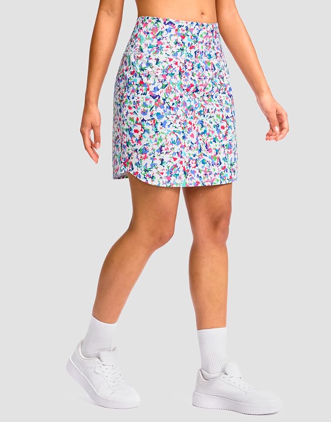 G Gradual 16"/18" Skorts for Women Golf Skirt with 2 Pockets Summer Casual | Built-In Shorts, High Waist, Soft 4-Way Stretch, Breathable Mesh Liner, Tennis Pickleball Athletic Wear, Easy To Match