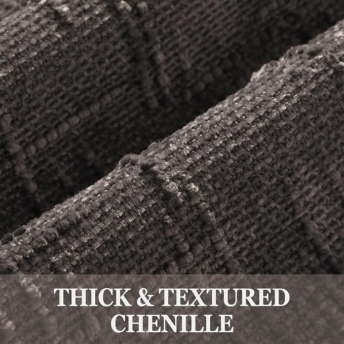 decorUhome Textured Chenille Throw Pillow Covers 18x18 Set of 2 Dark Brown | Fall Modern Farmhouse Soft Cozy Slubby Couch Pillow Cases Boho Decorative Pillow Cases for Bed Sofa Living Room Home Decor