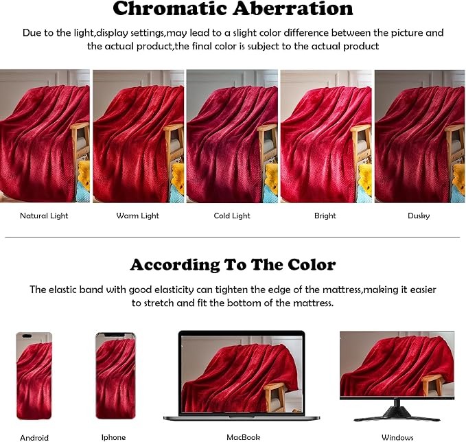 NEWCOSPLAY Fleece Leaves Pattern King Blanket, Red, 90"x110" | Super Soft Throw Blanket, Lightweight Cozy Bed Sofa Blanket, Premium Silky Flannel Fleece, Travel Blanket for All Season Use