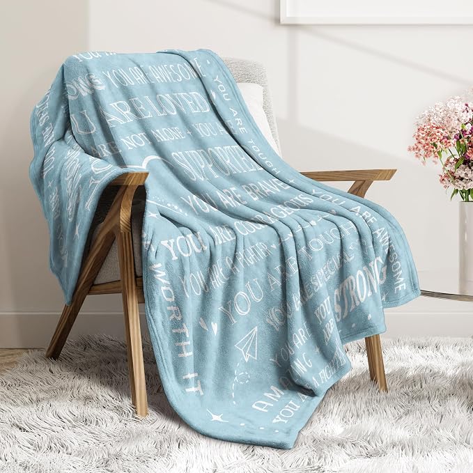 Gift for Women, Get Well Soon Blanket, Sympathy Gift for Her Him | Thinking of You Present, Inspirational Birthday Gift for Sister Friend Daughter Son Coworker Nurse, 60'' x 50''