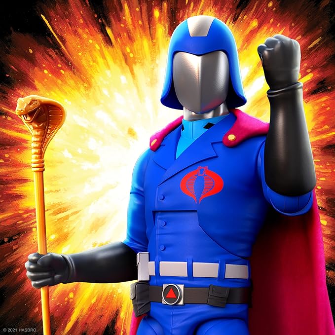 Super7 ULTIMATES! G.I. Joe Cobra Commander - 7" G.I. Joe Action Figure with Accessories Classic Cartoon Collectibles and Retro Toys
