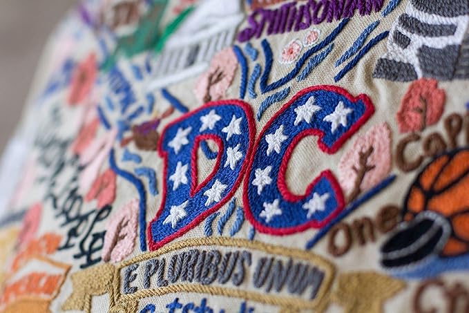Catstudio Washington DC Embroidered Decorative Throw Pillow