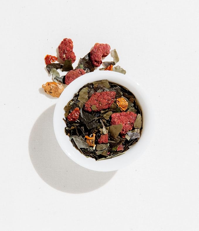 Art of Tea Happy Tea, 12 Individually Wrapped Sachets, Premium Green Tea Blend with Fruity Botanical Notes, Uplifting Caffeinated Tea Bags for Daily Wellness & Mood Rituals