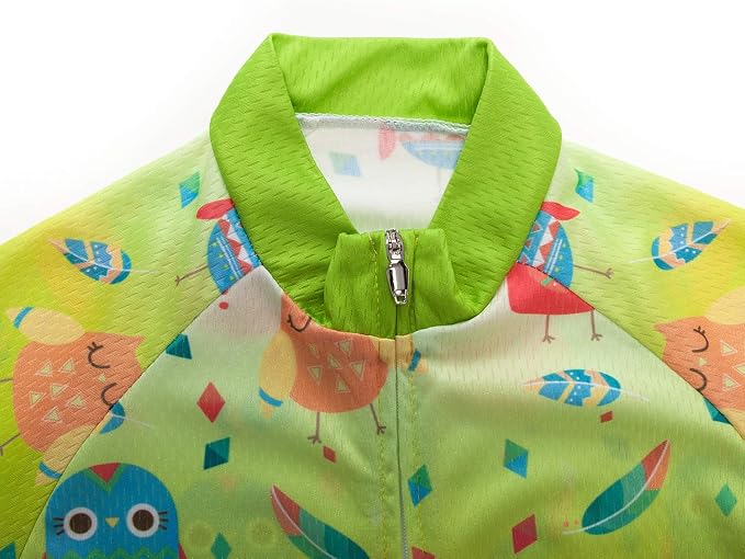 Hotlion Kids Cycling Jersey Set Short Sleeve Boys Mountain Bike Shirt Girls Cartoon Bicycle Tops Childs for Riding Biking