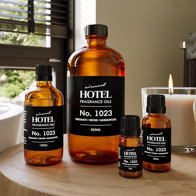 AirScent Hotel Diffuser Oil No. 1023 - Baccarat Hotel Inspired - 30 mL | Bergamot Orchid Sandalwood - Love Affair Fragrance Oil for Ultrasonic and Waterless Diffusers and Crafting - 1 fl oz Bottle