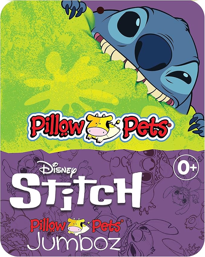 Pillow Pets Jumbo Stitch, Disney Stuffed Animal, Plush Toy