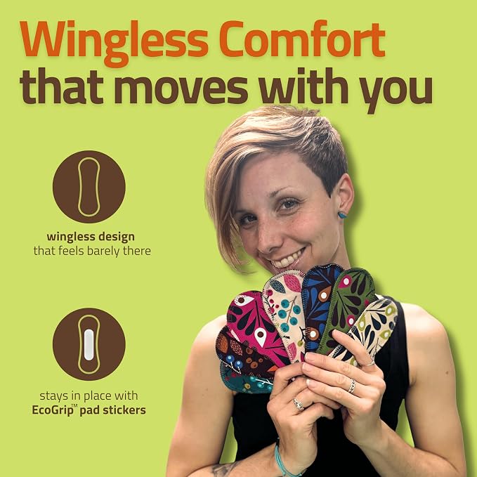 Wingless Reusable Panty Liners with Adhesive Sticker (SMALL, 7-Pack) – High-Temp Washable Organic Cotton Liners for Women & Teens – For Daily Vaginal Discharge, 100% Breathable & Stay-Put – Made in EU