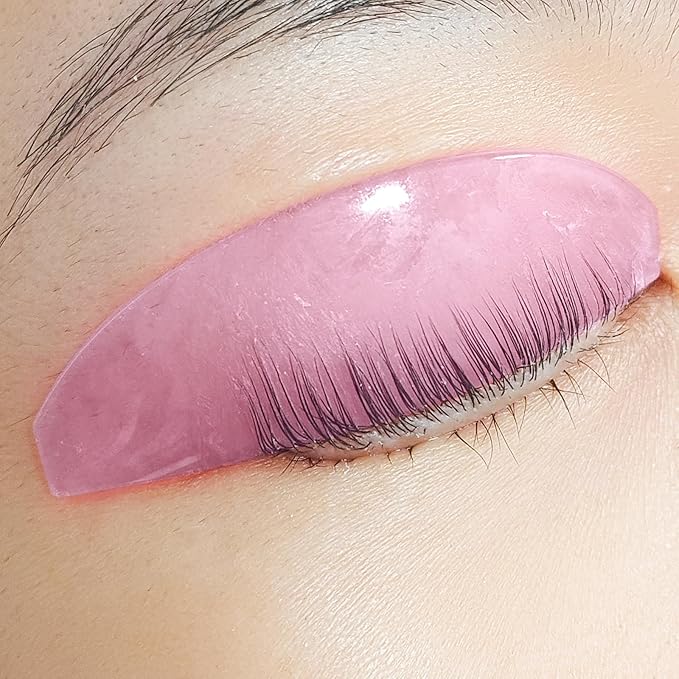 Flat Lash Lift Shields Glueless Ultra Thin Silicone Pads for Perming Lotion No.1, Lash Softening Shields for Easy Korean Eyelash Lift (Rose)