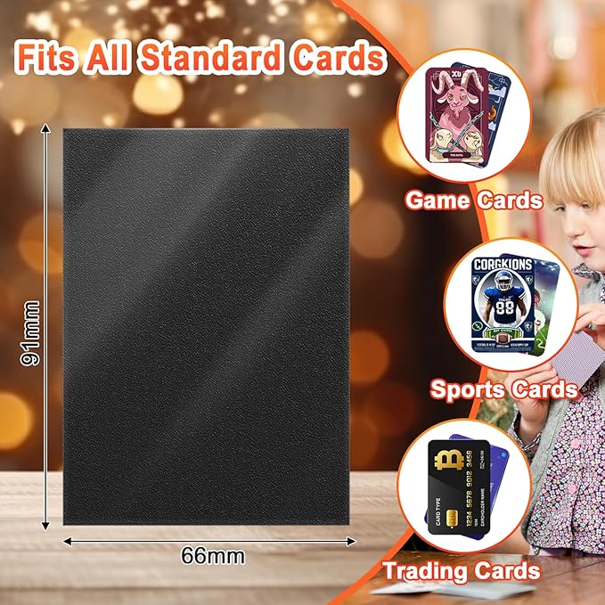600PCS Card Sleeves for Collectable Gaming Cards, Matte Card Protectors Sleeves for Baseball Cards, Game Cards and Trading Cards (6 Colors)