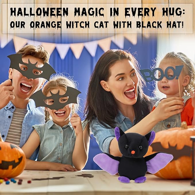Spooky Halloween Bat Stuffed Animal - Adorable Cute & Creepy Bat Plush Toy - Perfect Halloween Decor & Gift for All Ages - Limited Edition Collectible - 6 inch