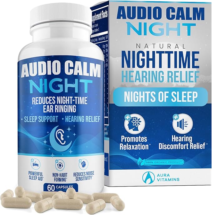 Night (120 Caps) | Natural Tinnitus Relief Supplement for Sleep | Eases Nighttime Ear Ringing and Hearing Discomfort | Non-Habit Forming Sleep Aid