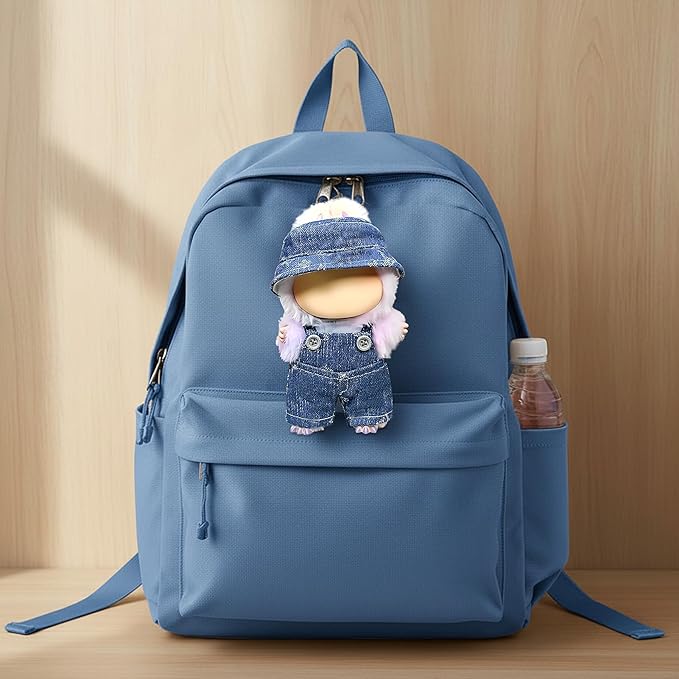 Clothes Fit for 17CM Doll, Fashion Doll Clothes Outfit Set Cute Theme Designer Toys Dress Accessories for Collector Fans Display (VV Light Blue Denim)