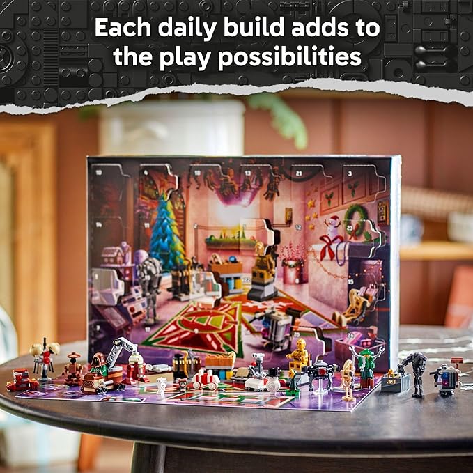 LEGO Star Wars Advent Calendar 2025 Kids Toy - Holiday Countdown Playset with 24 Toys for Boys & Girls, Ages 6+ - Includes C-3PO & BB-8 Minifigures - Star Wars Gift Idea for Christmas - 75418