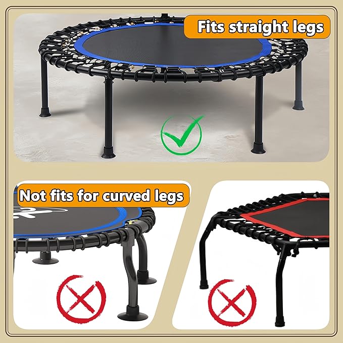 Trampoline Handle Bar Rebounder Handle Bar for Round Fitness Trampolines Fits Foot Tubes up to 0.98IN-1.25IN Diameter (Trampoline not Included) Non-Slip Comfortable Handles