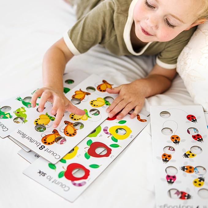 Melissa & Doug Poke-a-Dot! Numbers, Shapes & Colors Jumbo Learning Cards, 13 Double Sided Interactive Flash Cards, Educational Activities for Toddlers & Preschoolers, Ages 1+