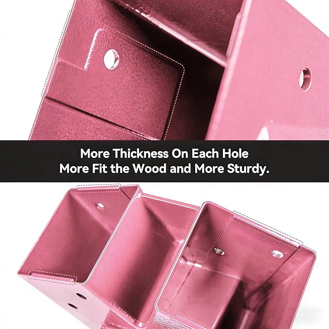 ABUSA Heavy Duty Swing Sets Brackets Including 2 Pink A-Frame Swing Set Brackets and 4 Swing Hangers for Playground Equipment Mounting Parts Hardware Included (P006)