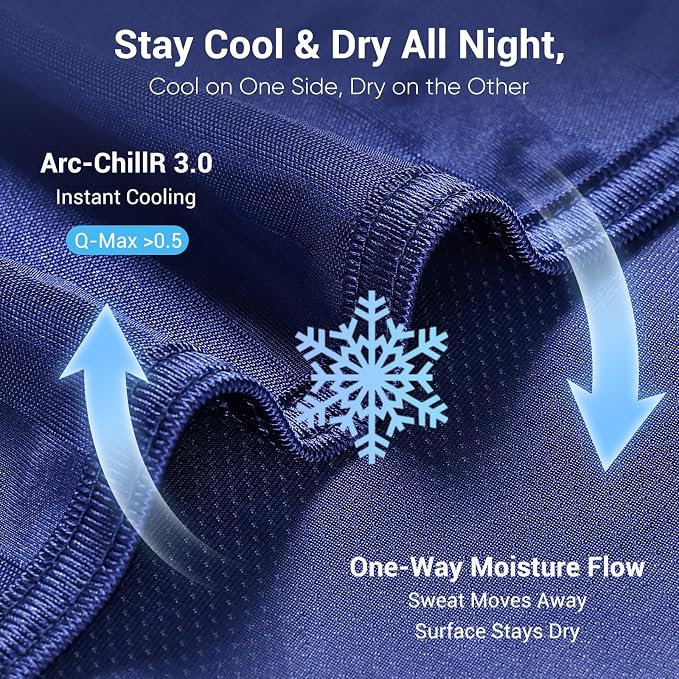 Elegear Cooling Blanket for Hot Sleepers, One-Way Moisture Flow, Twin Size | Arc-Chill® 3.0 Q-Max>0.5 Cooling Fabric with One-way Moisture Flow Helps Keep Skin Cool & Dry & Breathable, No Sticky Feeling